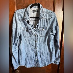 Ci Sono Classic Blue Denim Top